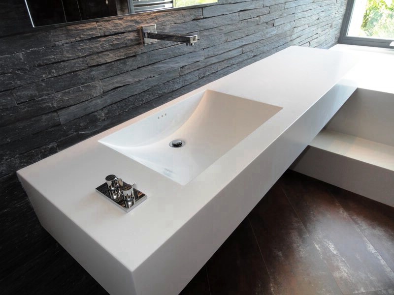 Залить столешницу из бетона в ванной